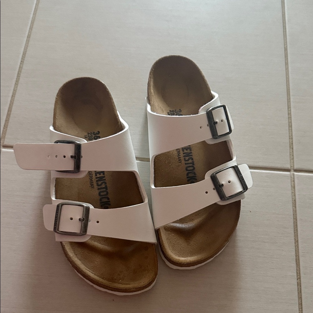 Birkenstock Women's White Double Strap Sandals